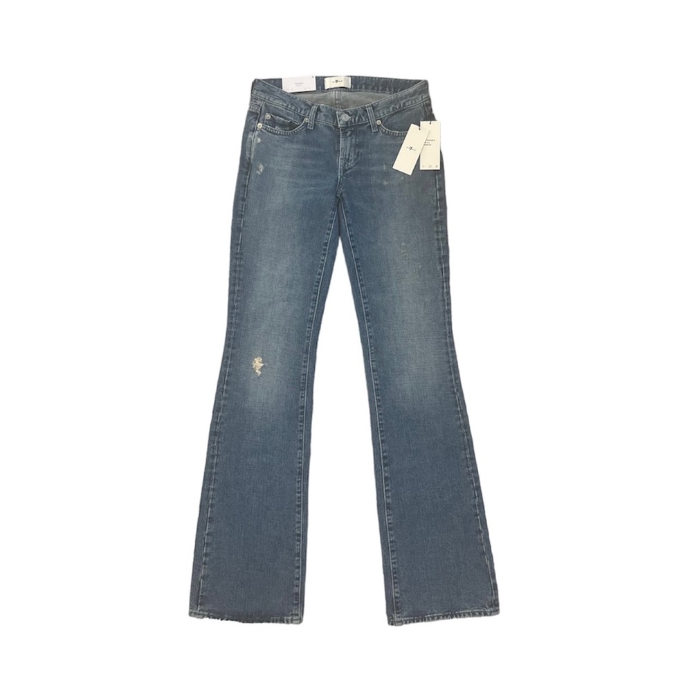 🖤NWT🖤 7 FOR ALL MANKIND Maribel Original Bootcut Beaded Flower - Picture 3 of 14